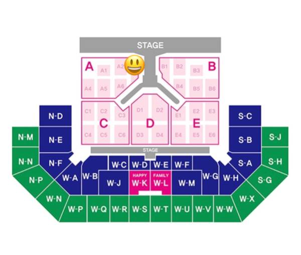 SMTOWN EXO SHINee☆7/8 A3区域 ☆1枚