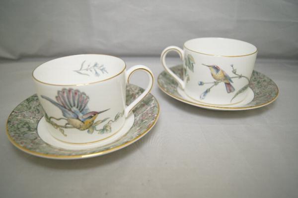 ◆3114/WEDGWOOD ウェッジウッド HUMMINGBIRDS ハミングバード インペリアル カップ＆ソーサー 2客セット 未使用展示品/ 高洲店