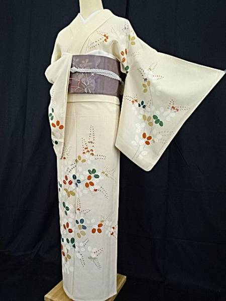 ゆめsaku 新品 夏着物 正絹 絽 蘇州刺繡 仕付 手縫い 訪問着 P336