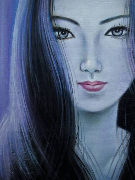 ■ 鶴田一郎 ■ 【 愛を知る 】 美人画 ■ 油彩画_3