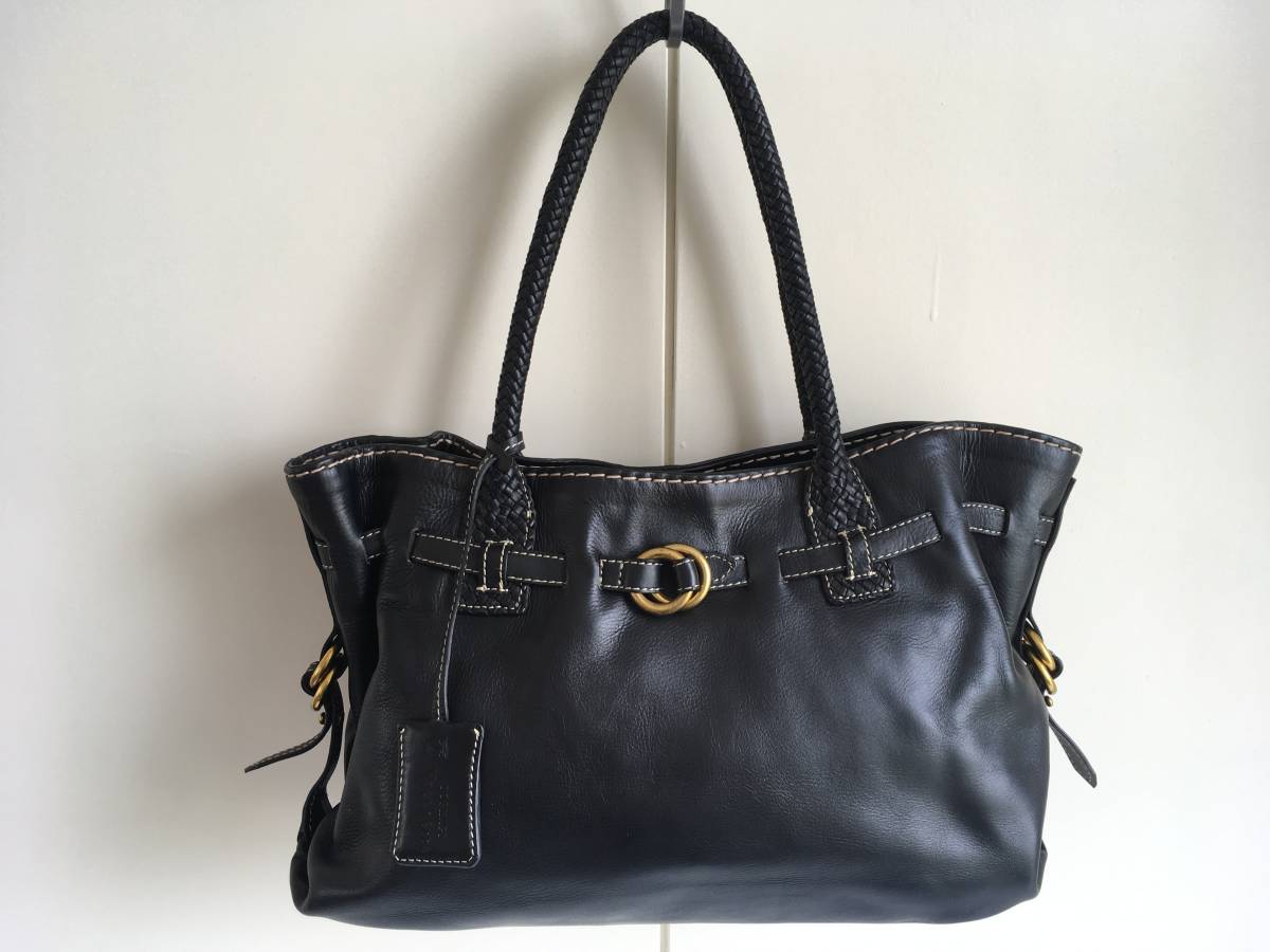 美品◎TOPKAPIトプカピ レザーショルダーバッグ 黒◎