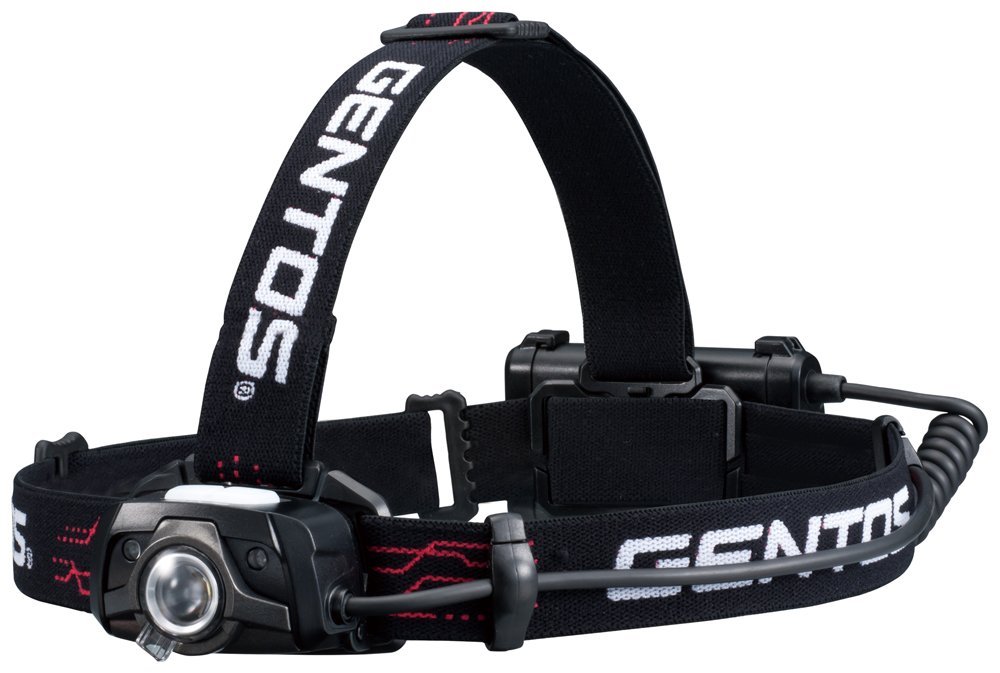 ジェントス LED ヘッドライト USB充電式 明るさ320ルーメン 実用点灯4.5時間 耐水