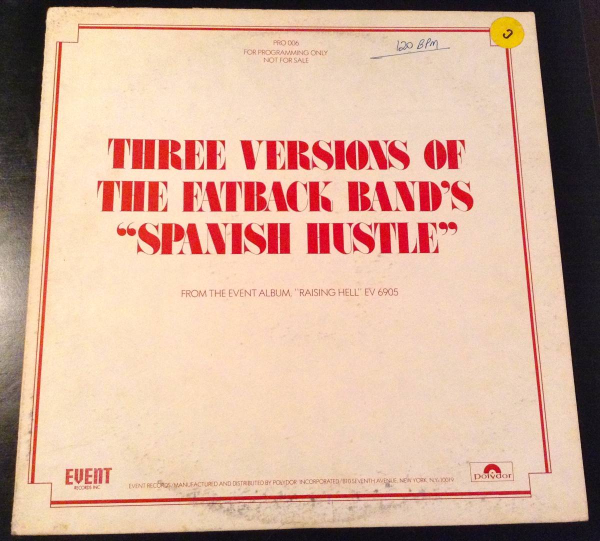 目玉 激レアプロモ U.S.12’ THE FATBACK BAND ／SPANISH HUSTLE(ディスコ)｜売買されたオークション情報 ...