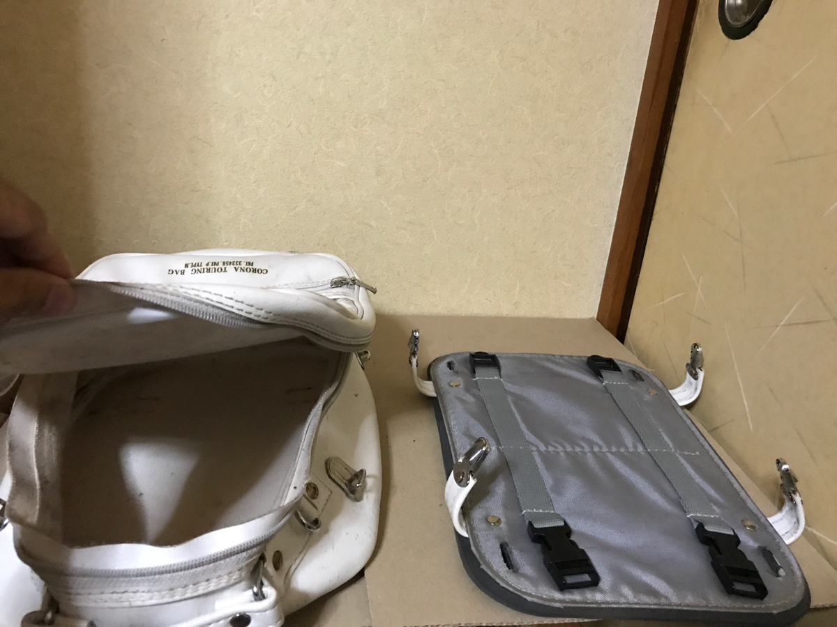 当時物】コロナ産業 タンクバック 白 M ツーリングバック (検 Z2 CB KH 