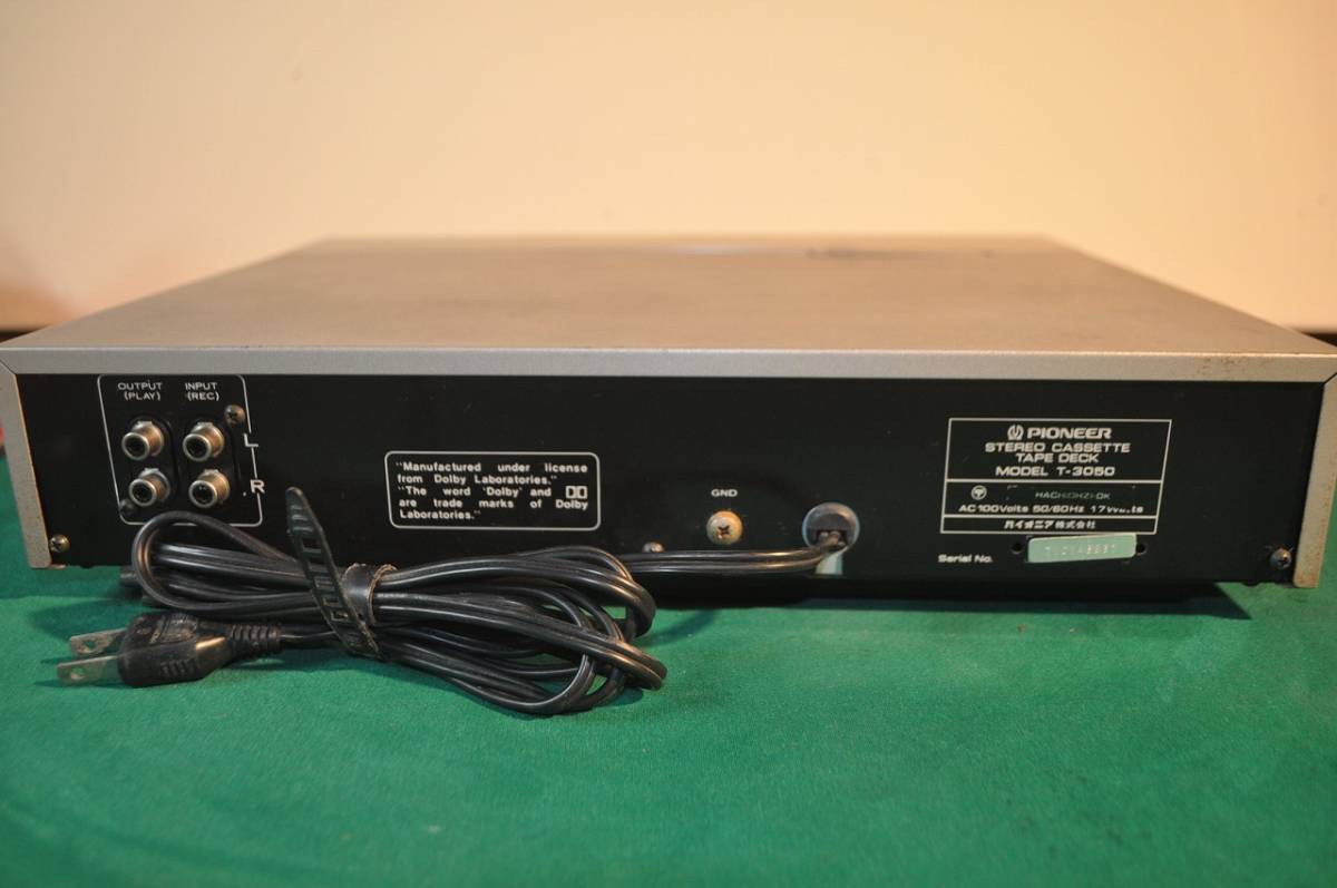 K出品です。 Pioneer パイオニア T-3050 カセットデッキ #3 【整備動作品】