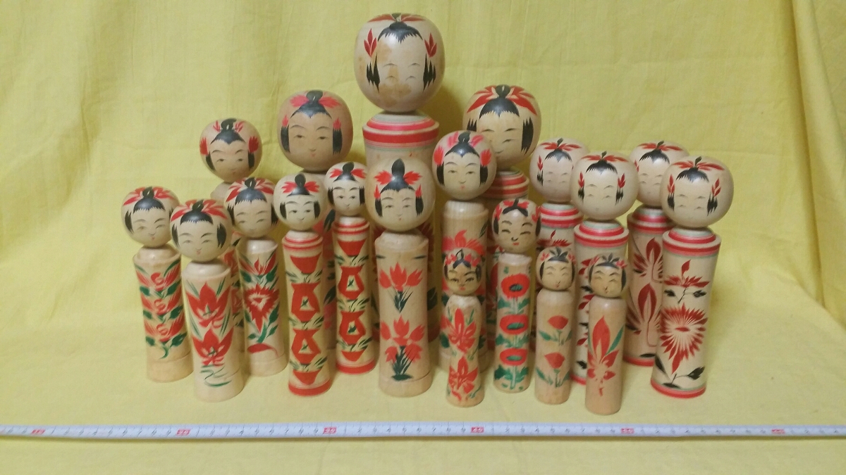 小椋久太郎 Kokeshi Wiki - 伝統こけし だるま柄こけし（木地山系 昭和