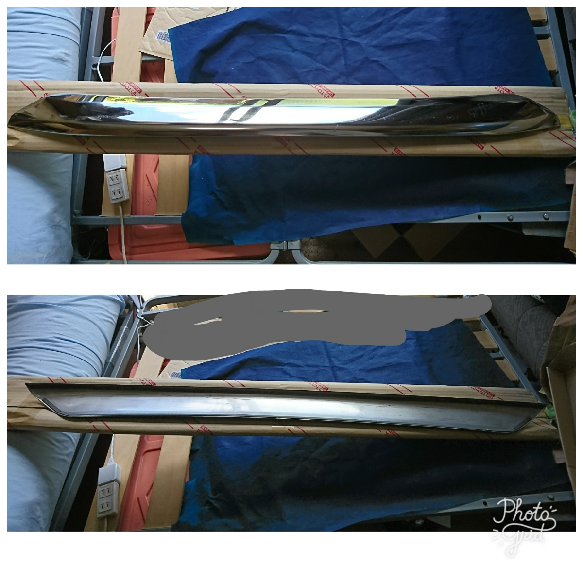 トヨタ純正　ALPHARD　アルファード メッキバンパー ガーニッシュ