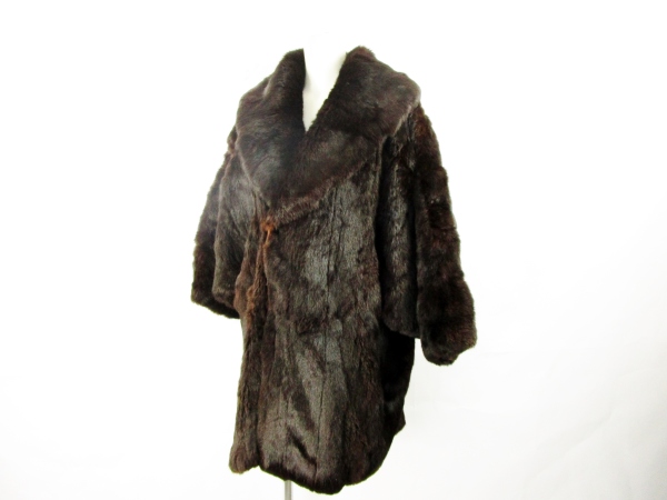 Fur Mode Takashimaya FUR COANER ドルマン風 毛皮 ミンクコート 茶 【k-