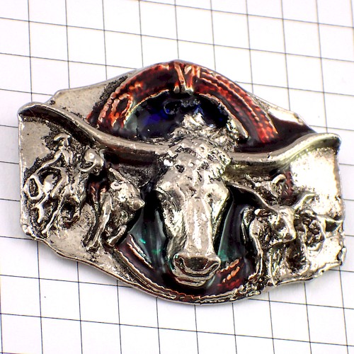 限定レア◆ピンバッジ◆牛の頭ピューター製ピンズフランス