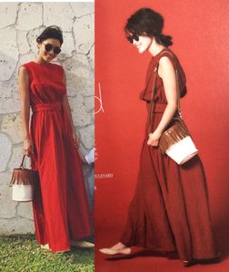 美品 ドゥロワー DRAWER リネン フレアワンピース ロイヤルブルー 38