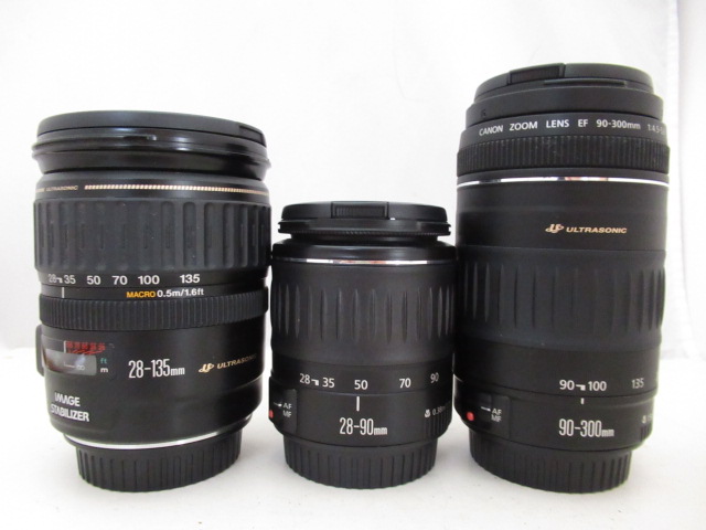 590☆キャノン/Canon レンズ ジャンク扱 EF 90-300mm 4.5-5.6/28-135mm