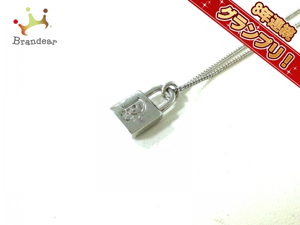 クリスチャンディオール ChristianDior アクセサリー（首） ネックレス シルバー パドロックモチーフ 美品