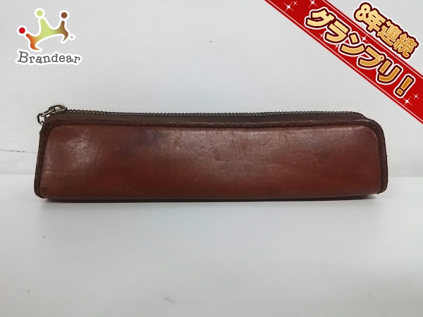 100%新品 ポーター PORTER/吉田 小物 レザー ダークブラウン ペン