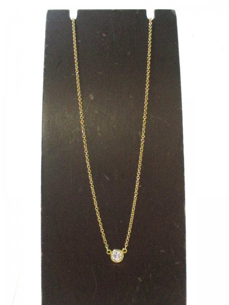 ティファニー TIFFANY&Co. アクセサリー（首） ネックレス K18YG×ダイヤモンド 1Pダイヤ/約0.2カラット バイザヤード 美品