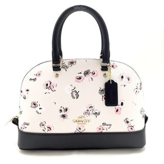 新品　COACH ミニボストンバッグ 花柄 ホワイト コーチ 小花柄が可愛い普段使いにも旅行にも使える ミニボストンバッグ