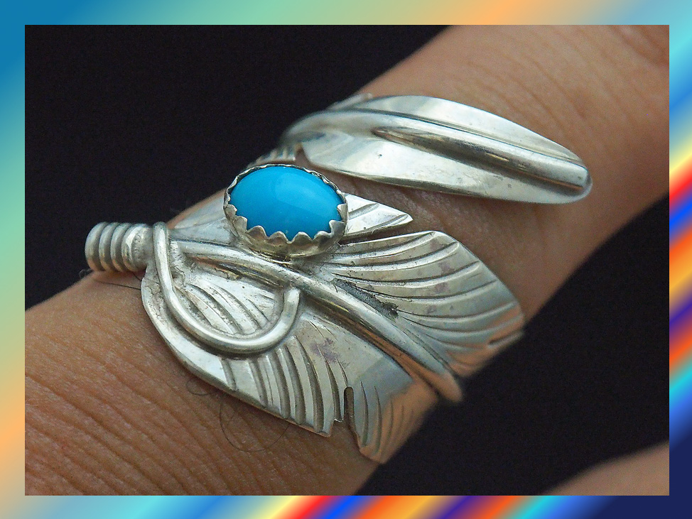 インディアンジュエリー ターコイズ シルバーリング NAVAJO ナバホ 13