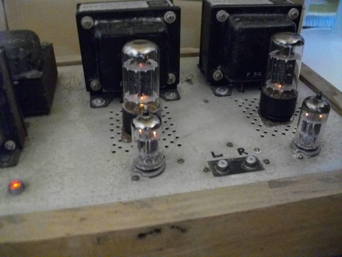 真空管アンプ？ TANGO U-808 SANSUI C-10-100 LUX 4A32 通電OK 手作り