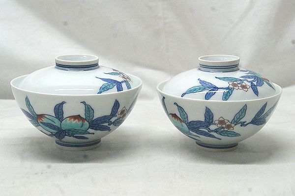 2026年最新十二代今泉今右衛門 今右衛門窯　十三代　色鍋島　桃絵　茶碗　２客(kii) 鍋島の人気アイテム - メルカリ