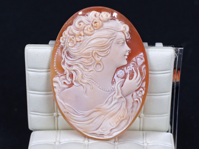 ★3点セット★　シェル　カメオ　ルース　32.87ｇ【石評価 : B】 茨発 ma2-093