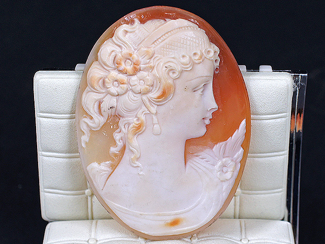 ★3点セット★　シェル　カメオ　ルース　32.87ｇ【石評価 : B】 茨発 ma2-093