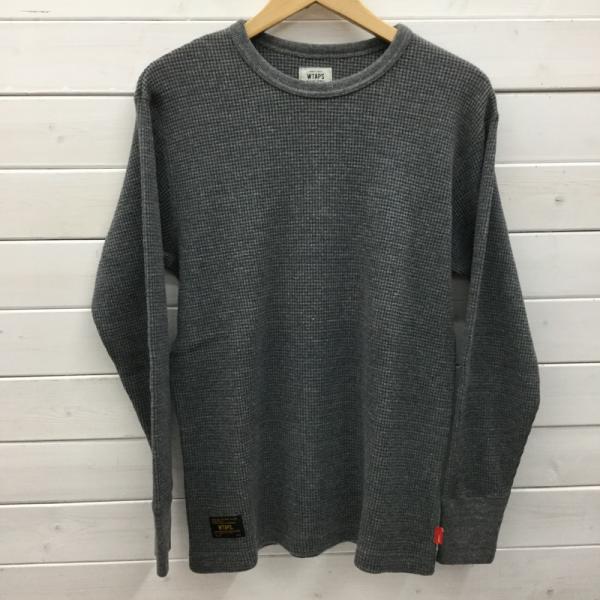 ダブルタップス サーマル ロンＴ 灰色 / グレー (W)TAPS 無地