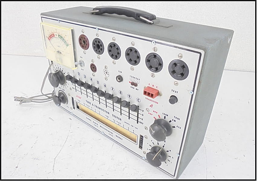 【通電確認】SANWA三和無線 真空管テスター EM-601トランジスター試験機 □SANWA/サンワ□真空管トランジスタテスター/真空管試験機□EM-601
