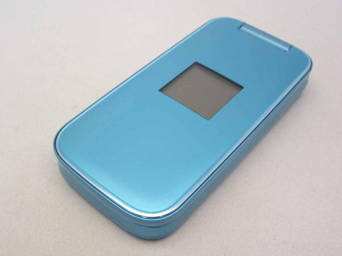 【1円～良品中古 保証】docomo F-01G(富士通)ブルー らくらくホン ベーシック4　防水