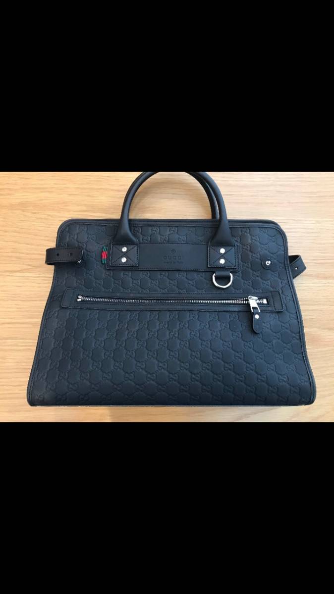 博多阪急購入 ☆ GUCCI グッチ シマ ブリーフケース used ファッション 