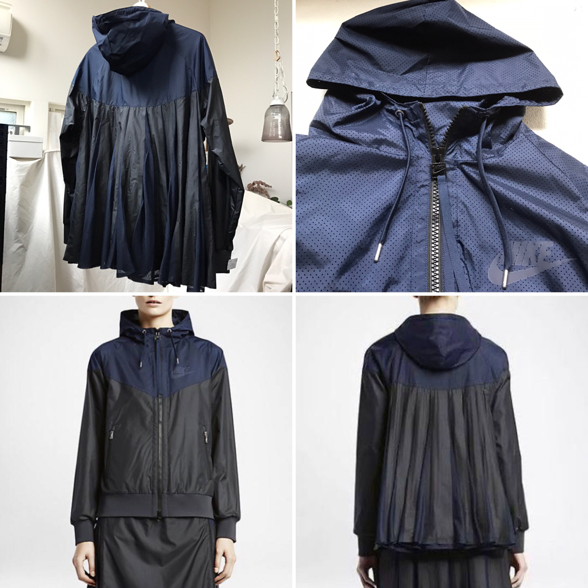 新品レア ナイキ Nike sacai サカイ ウィンドランナー プリーツバック 