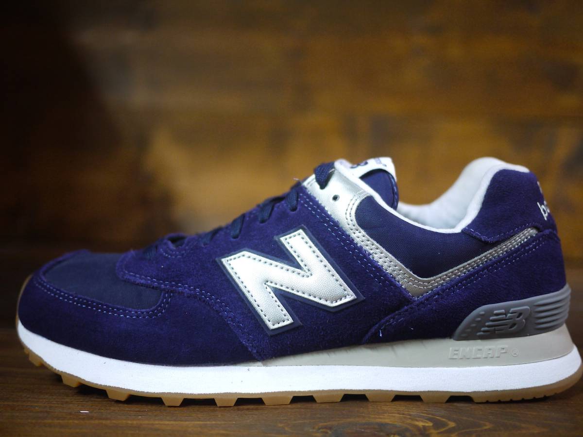 正規本物 NEW BALANCE ML574HRJ navy ニューバランス 574 スウェード ネイビー US10