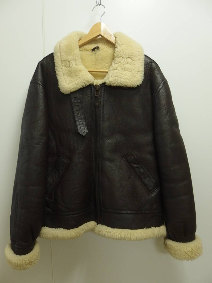 ☆美中古 TYPE B-3 ムートン フライトジャケット 羊革 羊皮 FEDELESS MILITARY INC XL☆