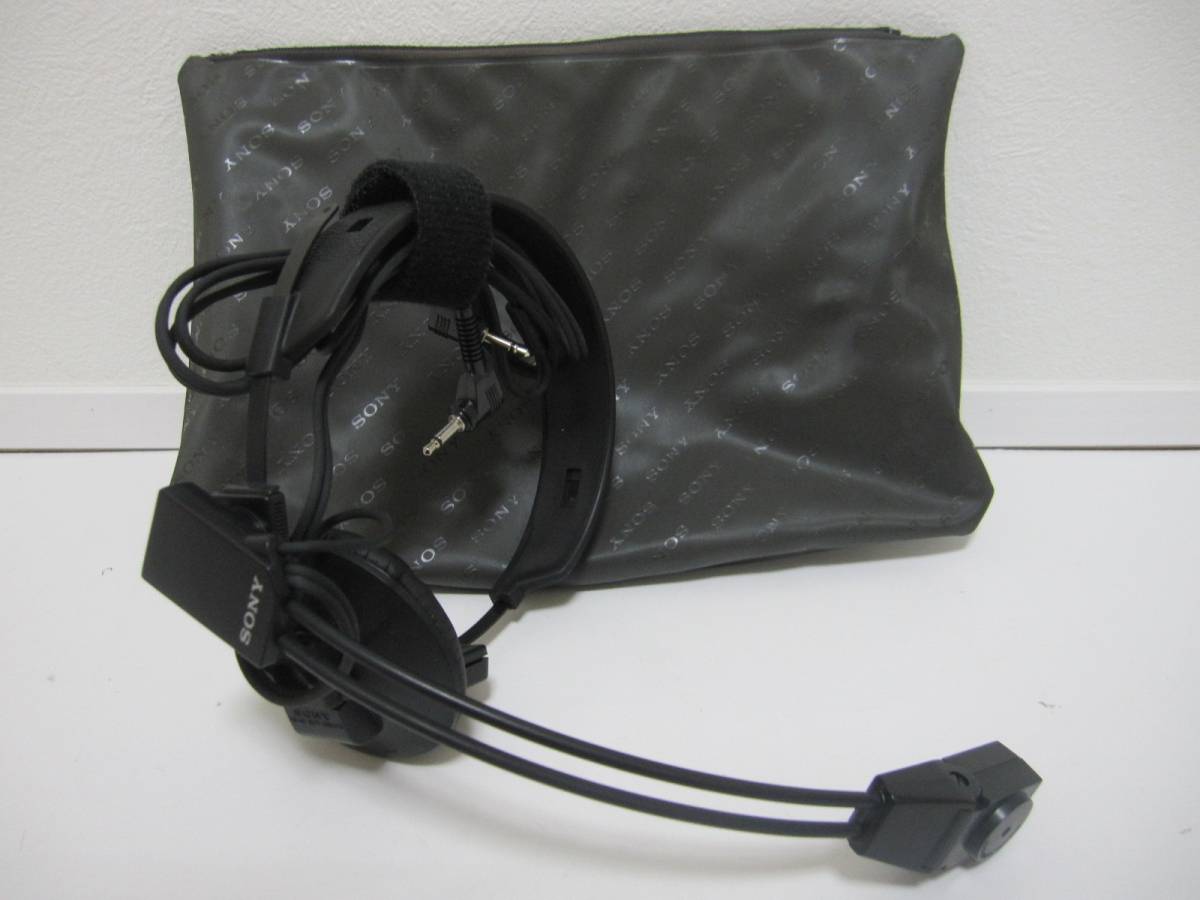 【希少品】市民ラジオ ICB-87R用 SONY ヘッドセット CBH-2 ほぼ新品 ケース付