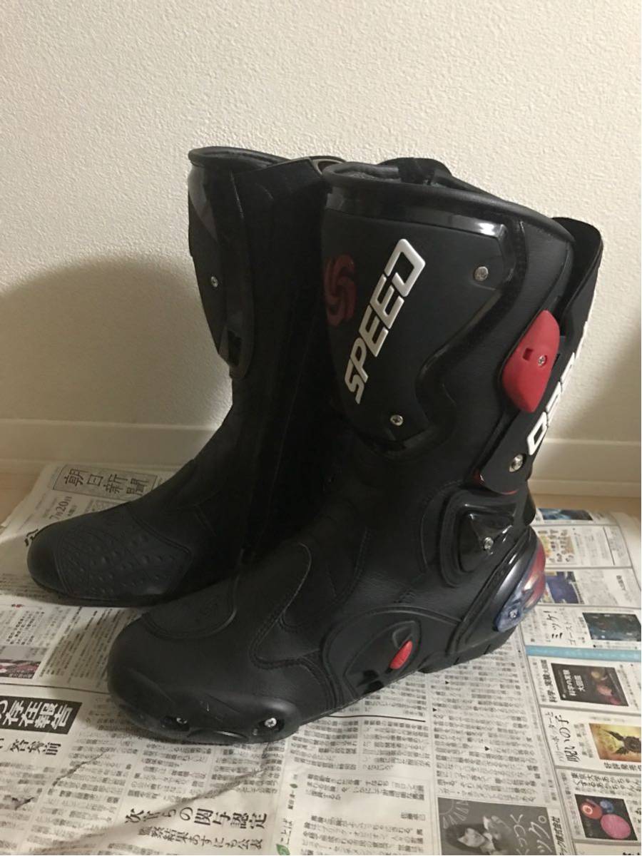 PROレーシングブーツ バイク用 ブラック 27.5-28cm 新品同様
