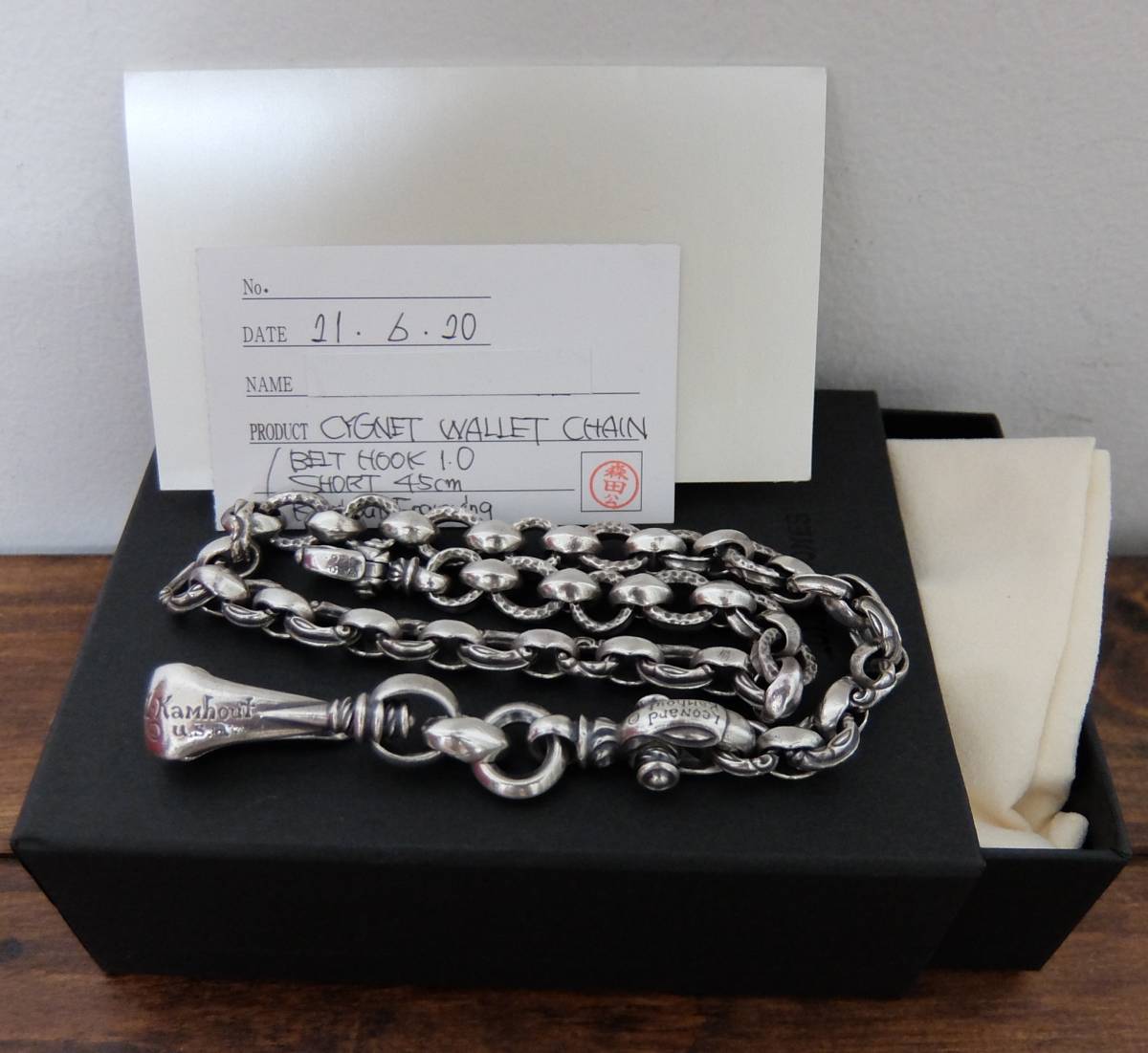 レナードカムホート　生前　シグネット　ウォレットチェーン　／　LONE ONES　ロンワンズ　Leonard Kamhout　 レナードカムホート LEONARD シグネットシルクウォレット レナードカムホート&frasl;ロンワンズ 修理 シルクリンク