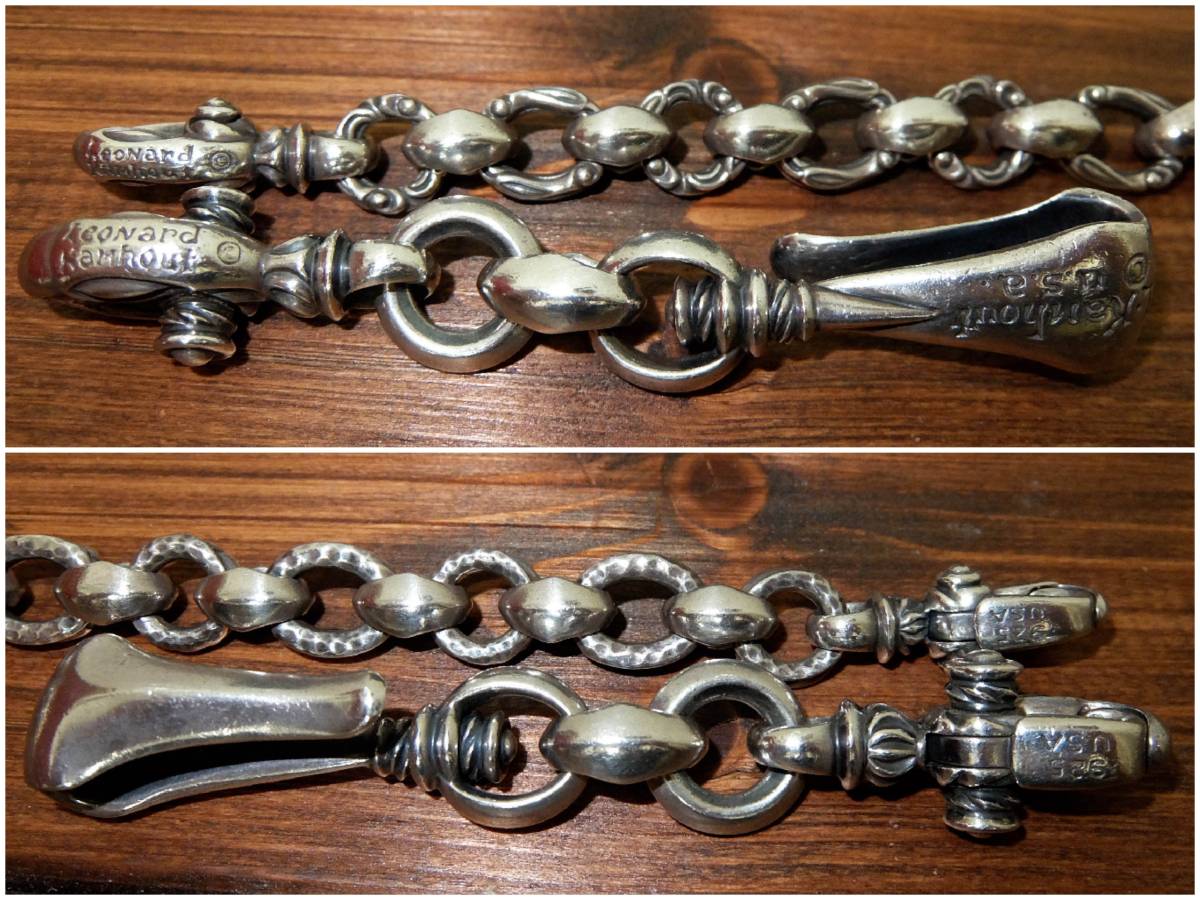 レナードカムホート　生前　シグネット　ウォレットチェーン　／　LONE ONES　ロンワンズ　Leonard Kamhout　 レナードカムホート LEONARD シグネットシルクウォレット レナードカムホート&frasl;ロンワンズ 修理 シルクリンク