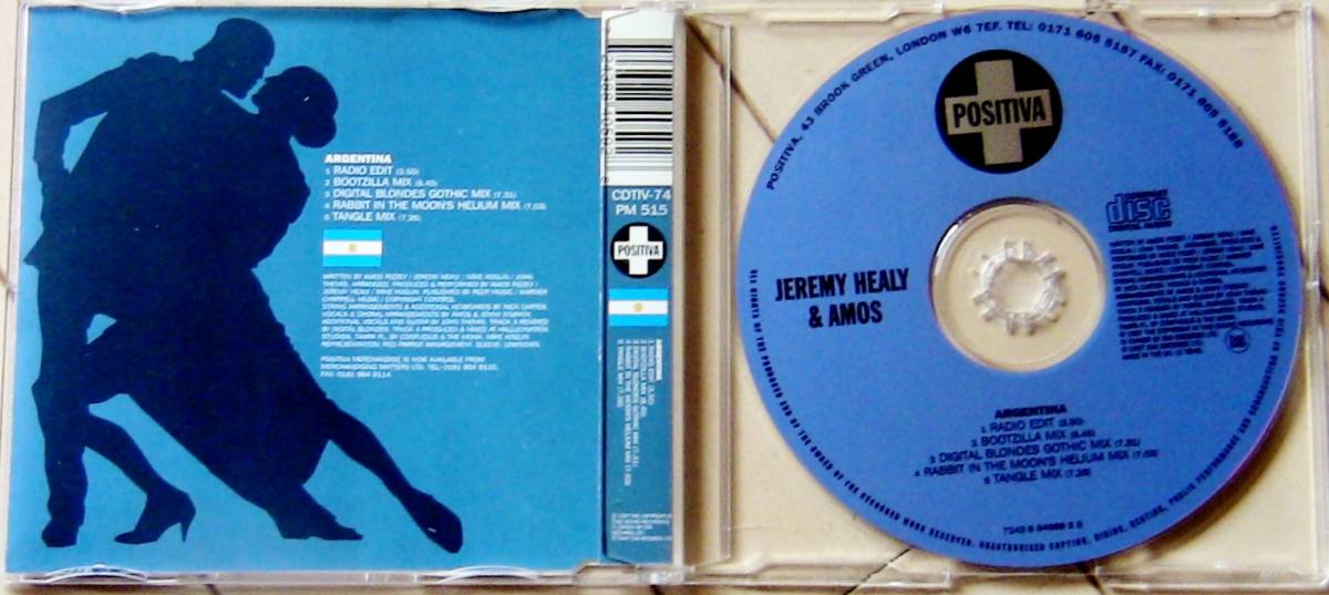 【Maxi CD】Jeremy Healy & Amos / Argentina ☆ ジェレミー・ヒーリー＆エイモス_2