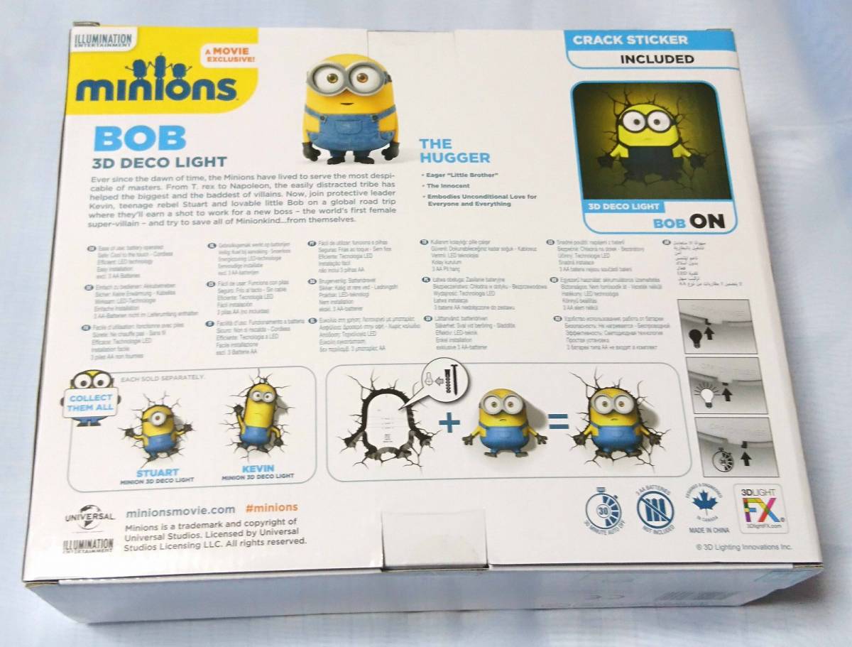 海外製☆】ミニオンズ ボブ ミニオン 3D デコライト LED 照明 minions