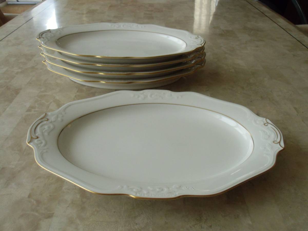 福袋（その18） オーバルプラター（5枚） Noritake Ivory China 洒落 