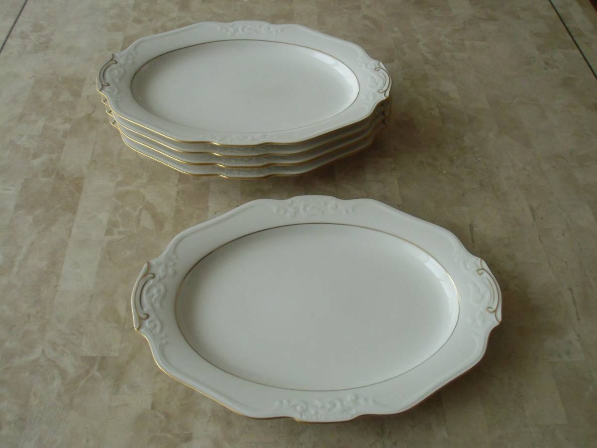 福袋（その18） オーバルプラター（5枚） Noritake Ivory China 洒落 