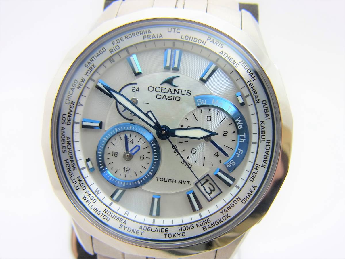 オシアナス カシオ マンタ ソーラー電波 メンズ OCW-S1400 腕時計 
