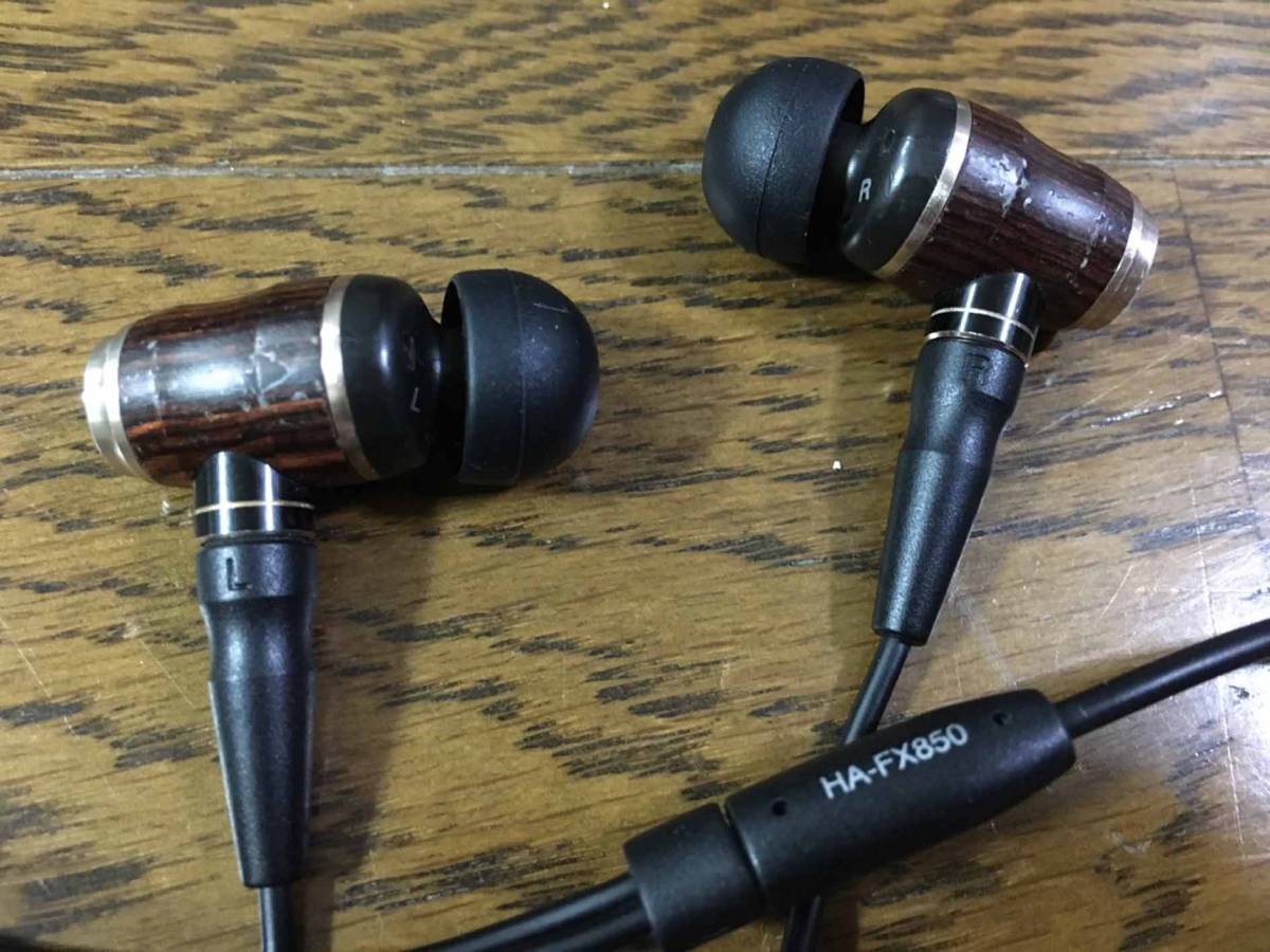中古良品☆JVC Woodシリーズイヤホン HA-FX850 リケーブル
