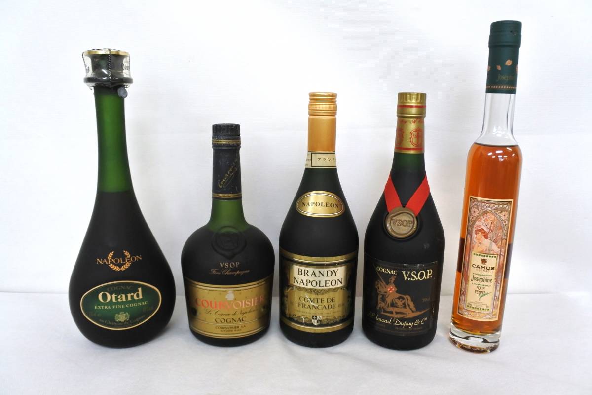古酒 未開栓 5本セット COURVOISIER クルボアジェ ナポレオン グリーン