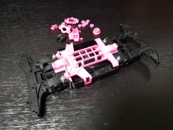 ミニ四駆 MS フレキシブル 減衰ゴム仕様 レア 黒軽量 ピンク