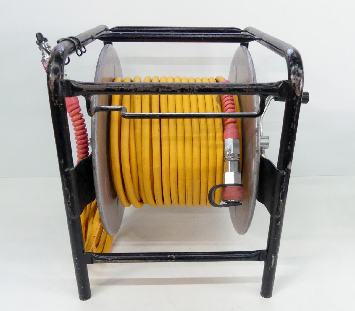 ☆HITACHI 日立工機 6mm用高圧エアホースリール 約25m 訳あり品☆