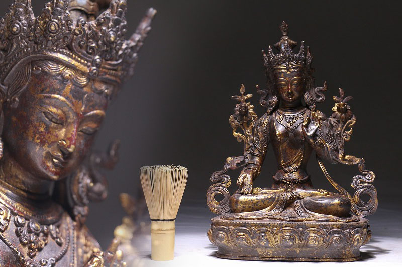 極優品 秀逸作 金剛界美仏 金銅般若仏母像 高30cm X06F07A