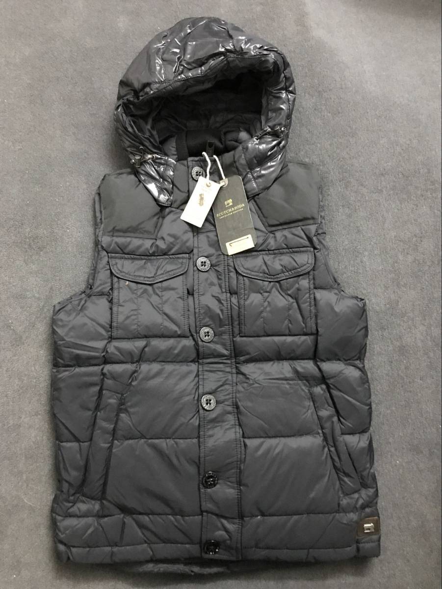 ◇本物 SCOTCH&SODA スコッチアンドソーダ ダウンジャケット ダウンベスト◇M◇ 黑◇