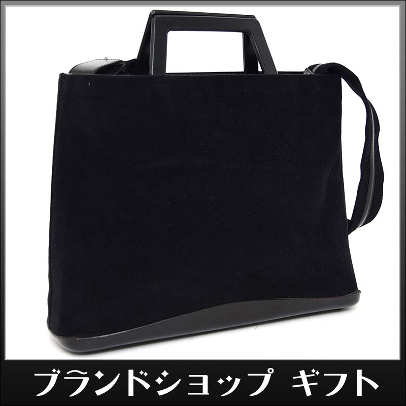 1円 美品 フェラガモ 2WAYバッグ 定価15万 ハンドバッグ ショルダーバッグ ブラック 黒 フェルト レザー レディース 通勤通学 鞄 k.93