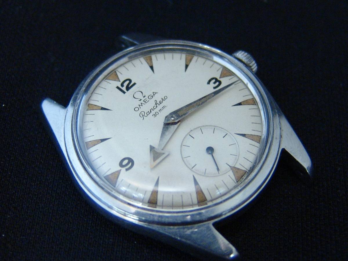 ■オメガ ランチェロ 手巻き 30ミリ cal.267 レアなホワイト オリジナル文字盤 アローハンド vintage Omega Ranchero 30mm