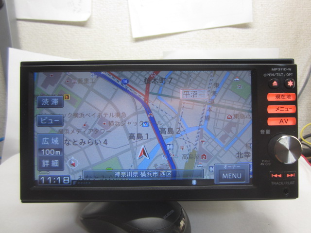 日産 純正 メモリーナビ MP311D-W 　フルセグ　 地デジ　 連動ETC　Bluetooth 　