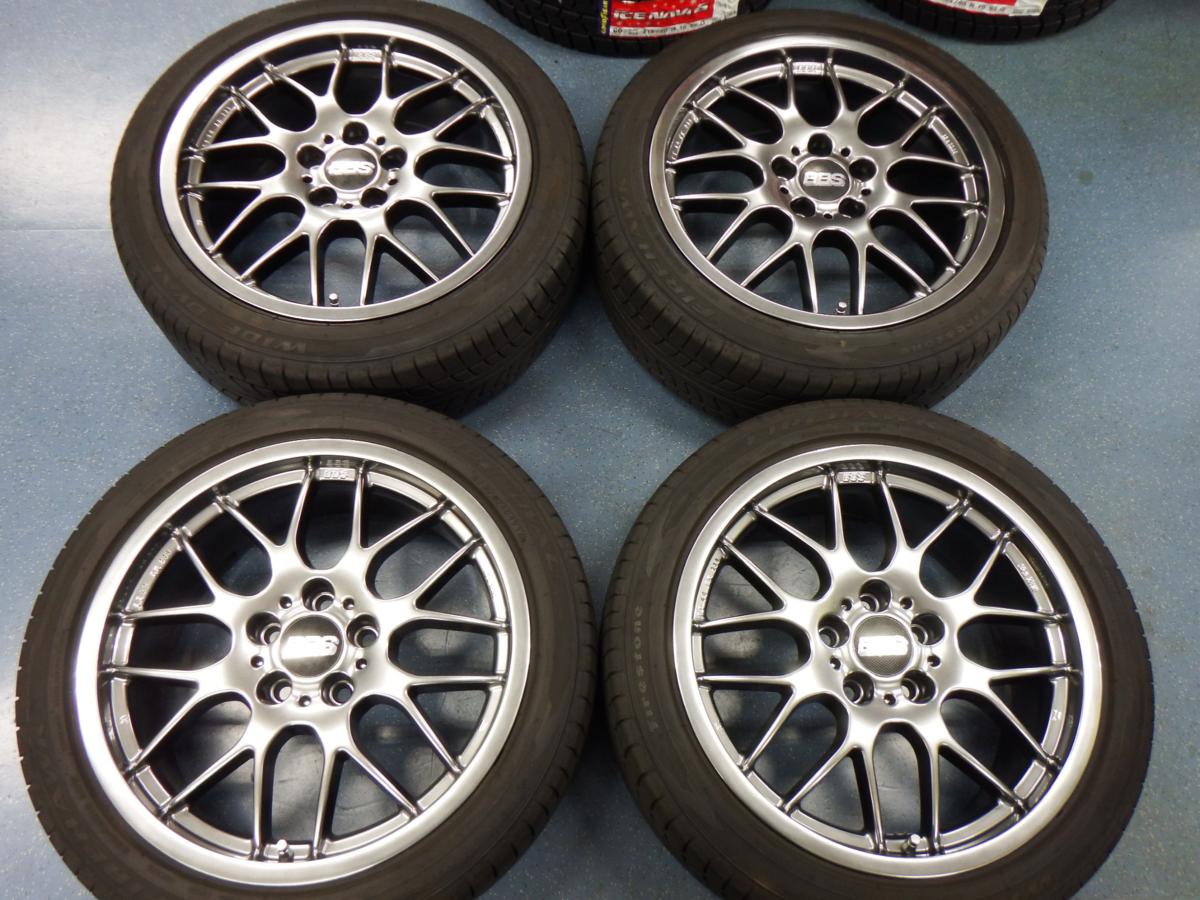BBS 18インチ アルミホイール 114.3 8J +36 オールシーズンタイヤ 鍛造 